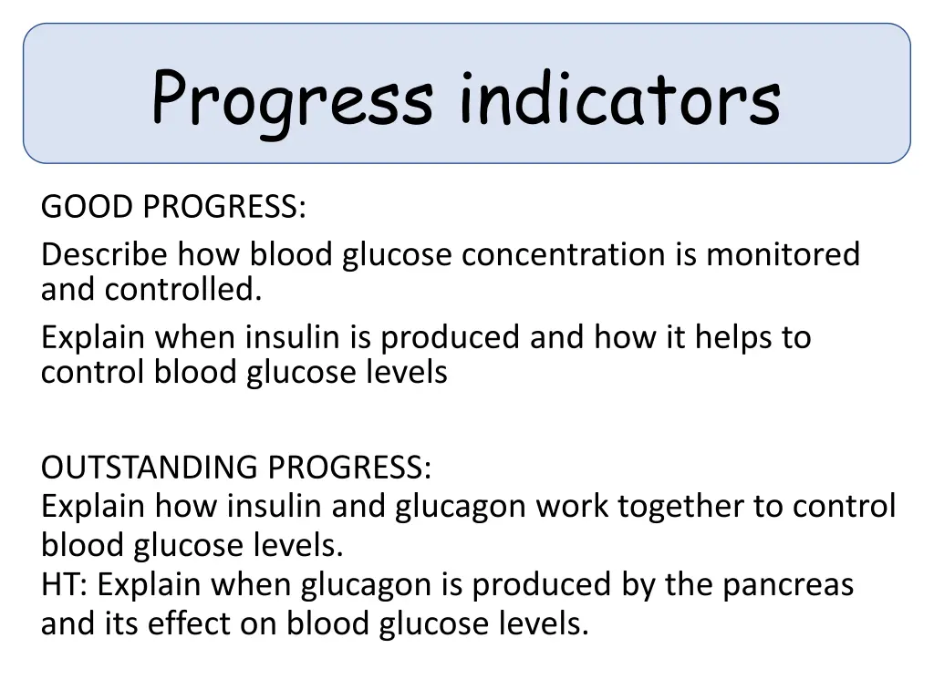 progress indicators