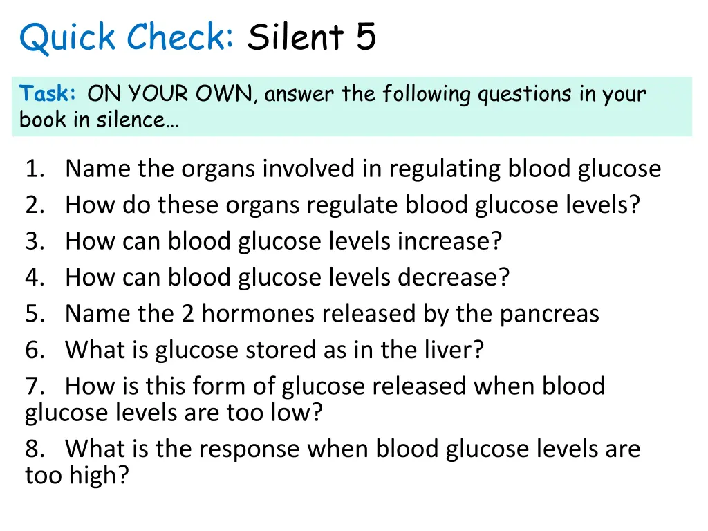 quick check silent 5