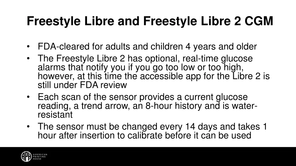 freestyle libre and freestyle libre 2 cgm 1