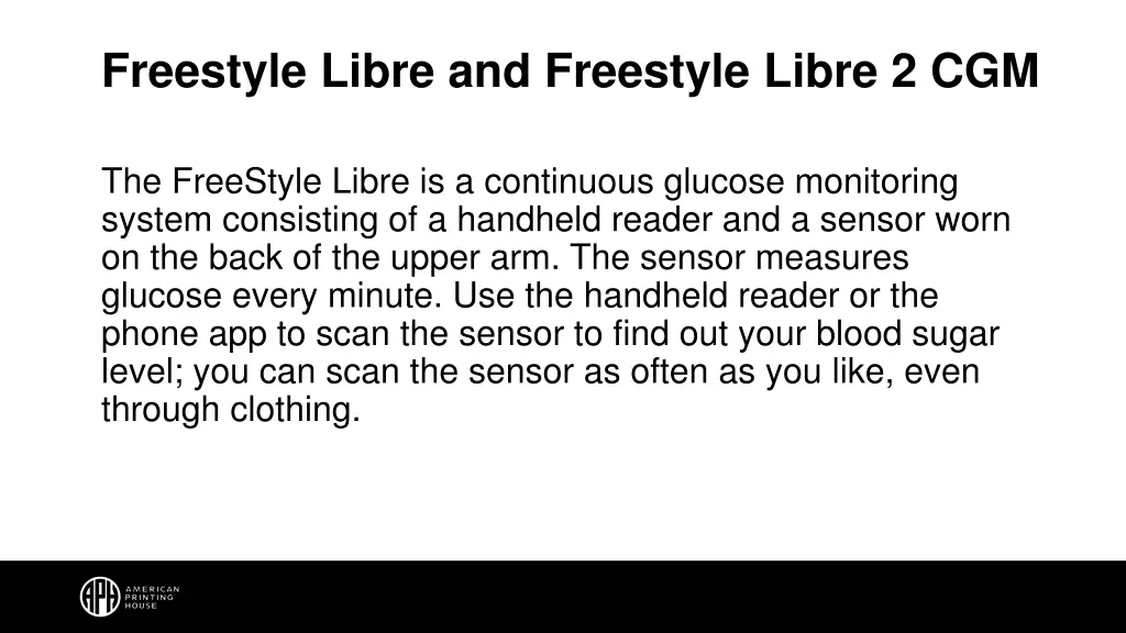 freestyle libre and freestyle libre 2 cgm