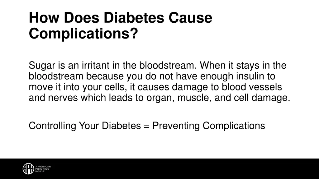 how does diabetes cause complications