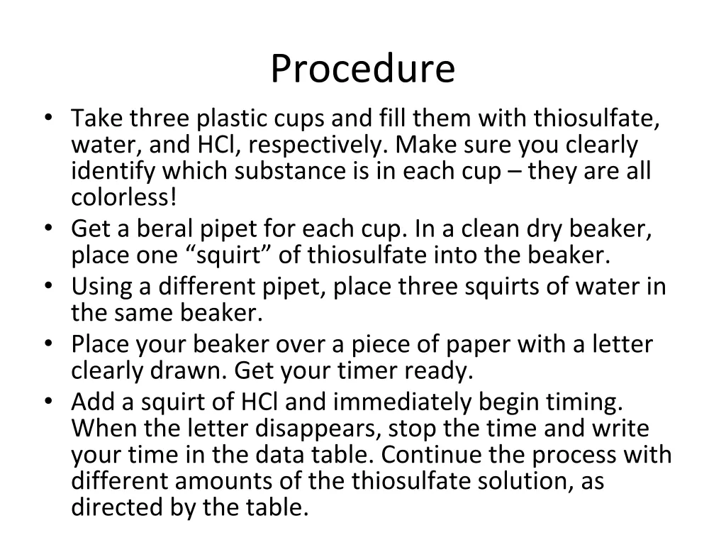 procedure