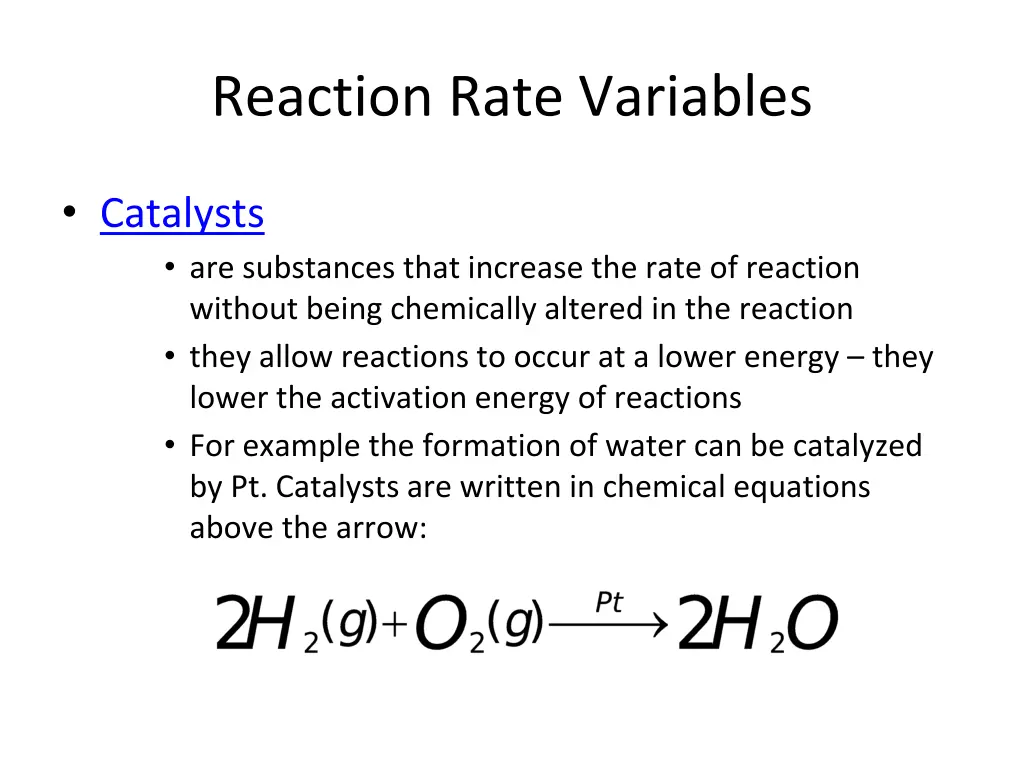 reaction rate variables 3