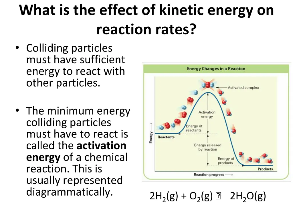 what is the effect of kinetic energy on reaction