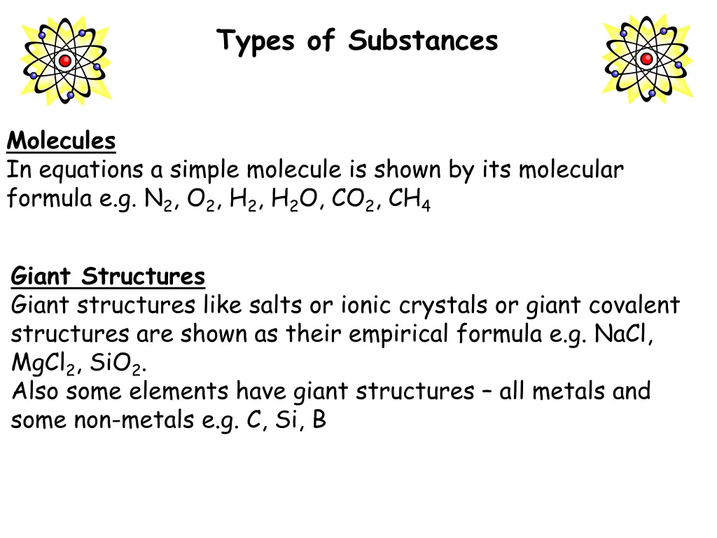 types of substances