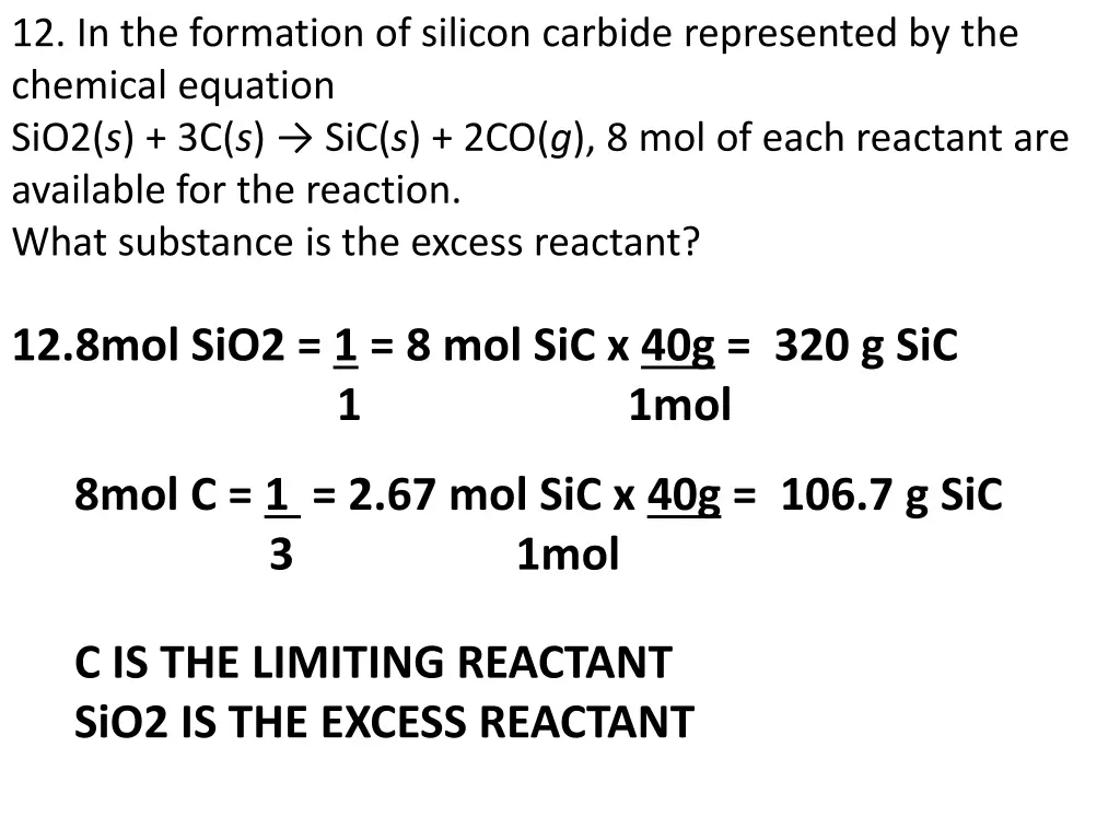 12 in the formation of silicon carbide