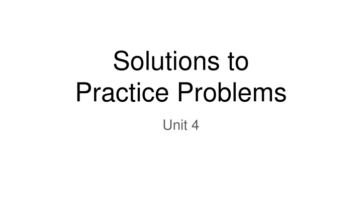 solutions to practice problems