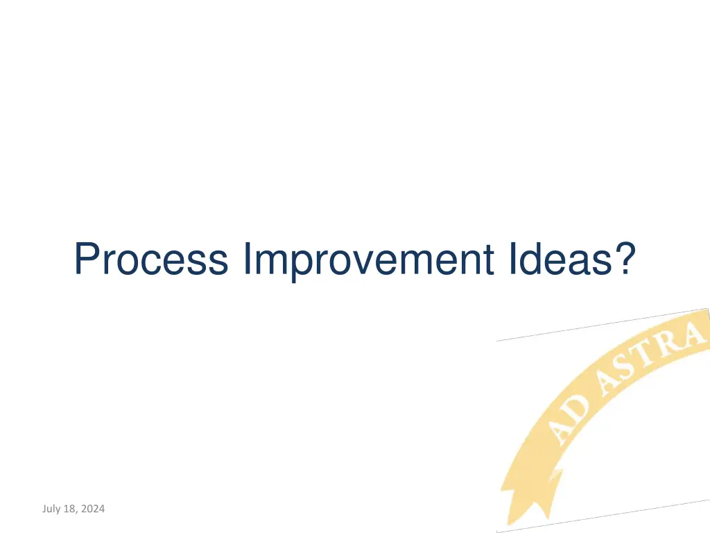 process improvement ideas