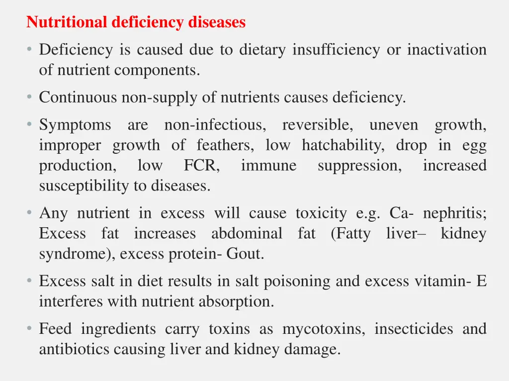 nutritional deficiency diseases deficiency