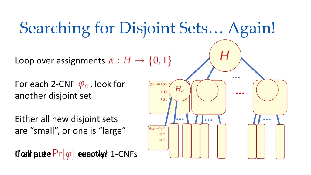 searching for disjoint sets again