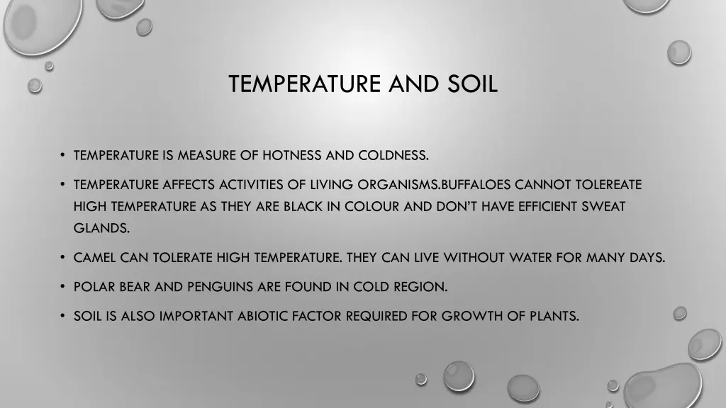 temperature and soil