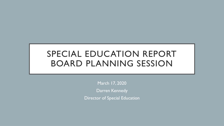 special education report board planning session