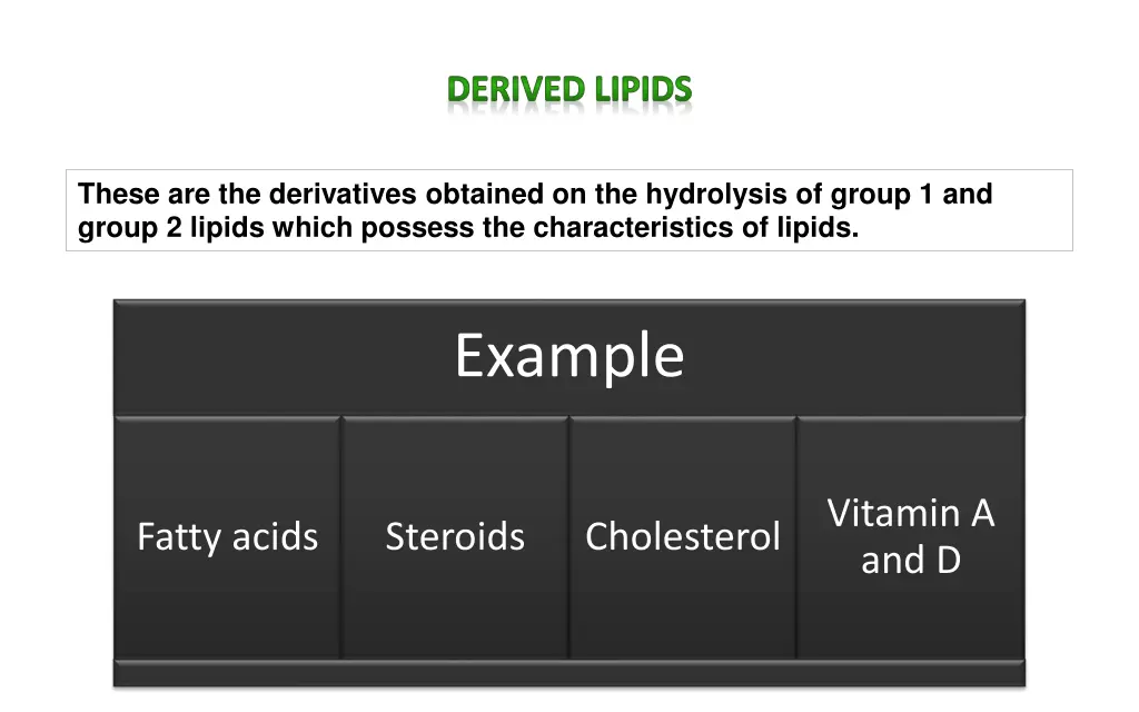 derived lipids