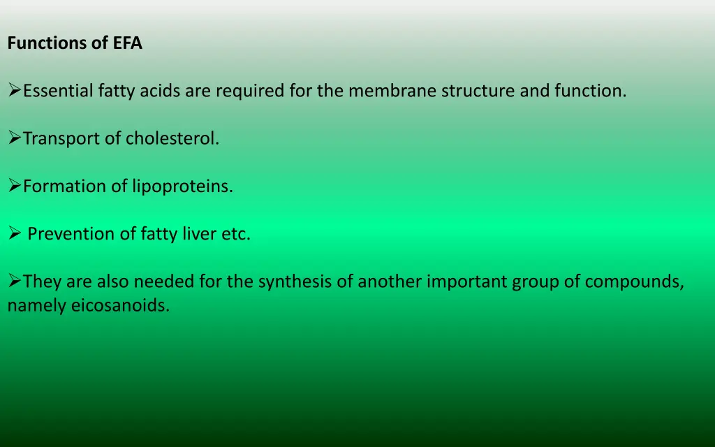 functions of efa