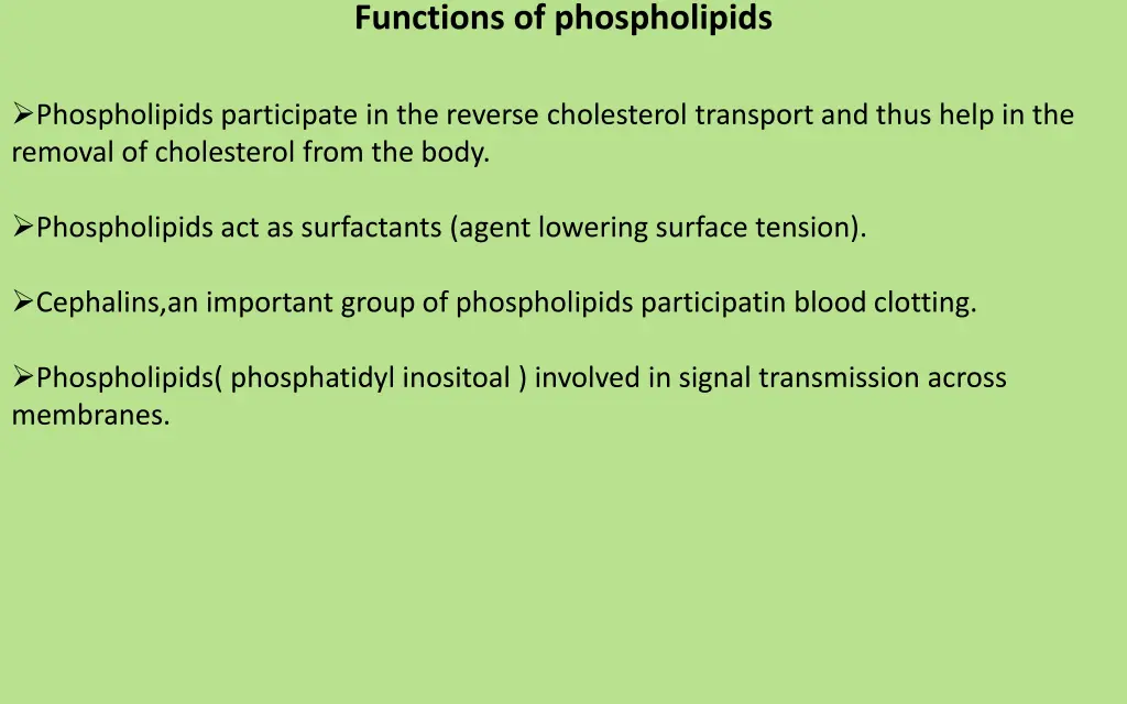 functions of phospholipids 1