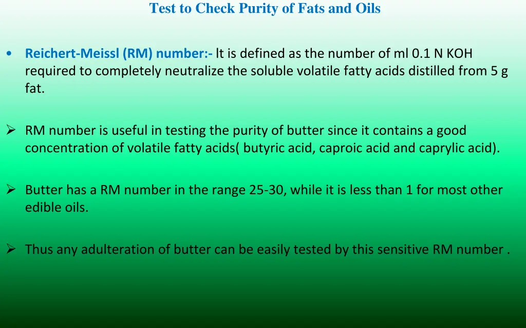 test to check purity of fats and oils 3