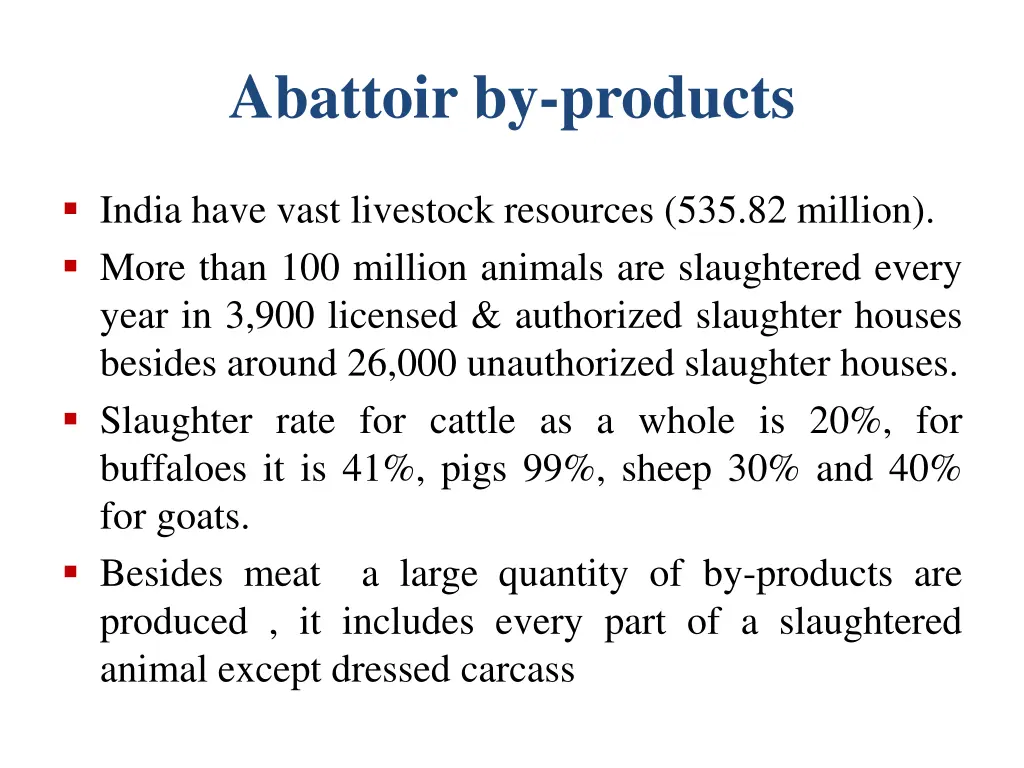 abattoir by products