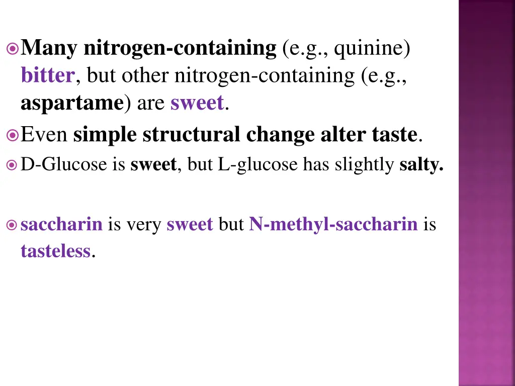 many nitrogen containing e g quinine bitter