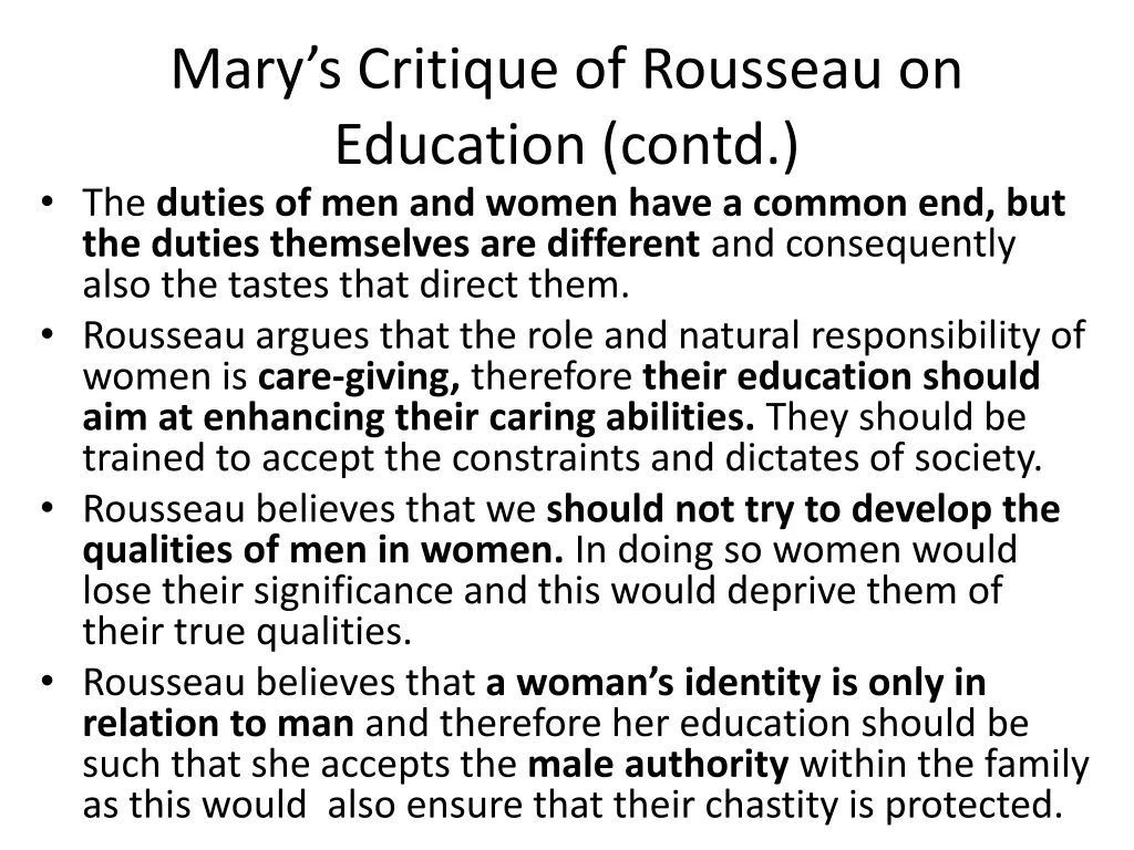 mary s critique of rousseau on education contd 1