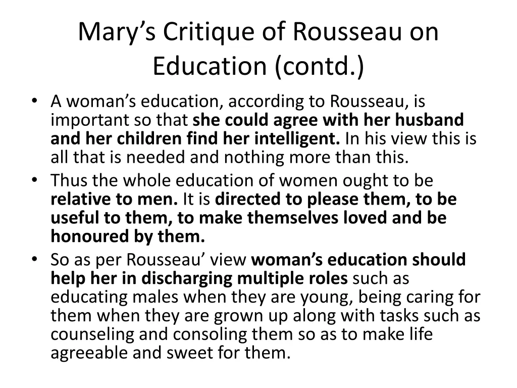 mary s critique of rousseau on education contd 2