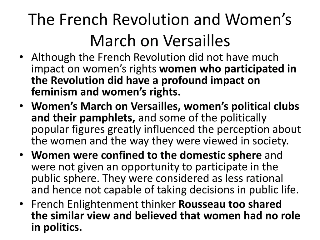 the french revolution and women s march