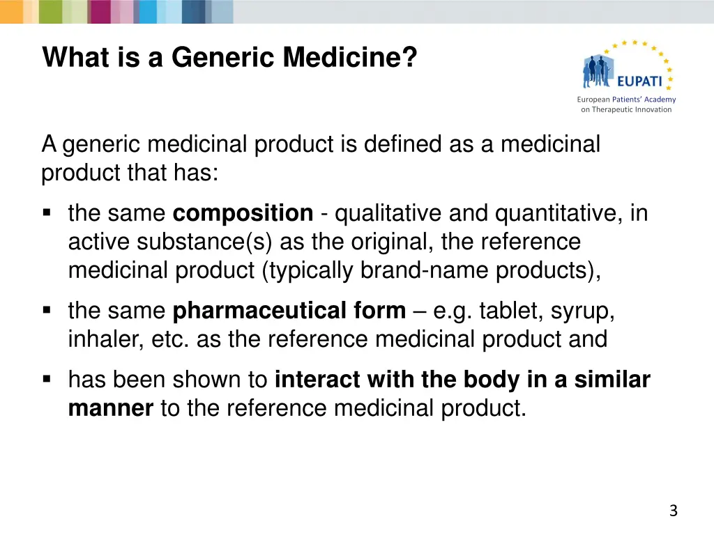 what is a generic medicine