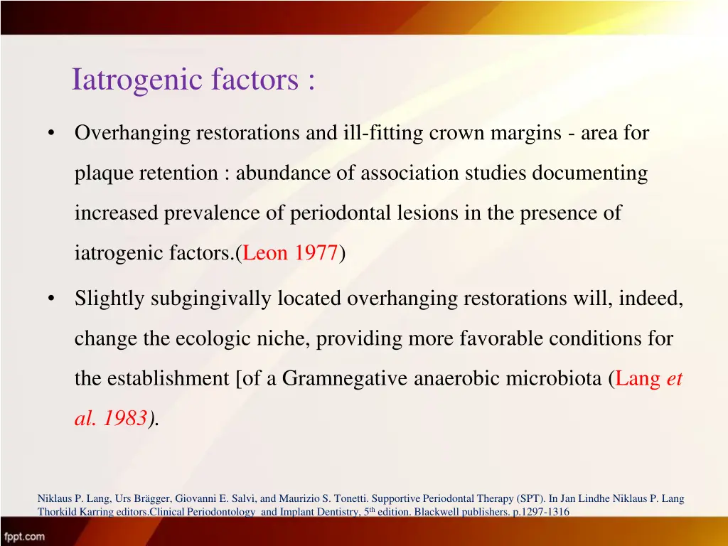 iatrogenic factors