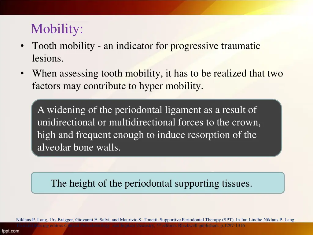 mobility tooth mobility an indicator