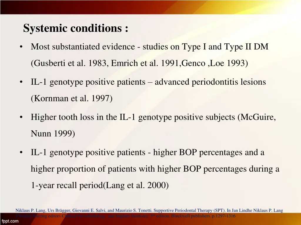 systemic conditions