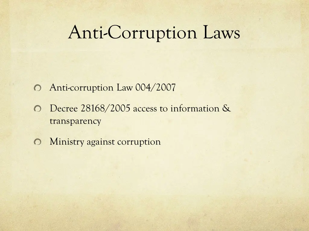 anti corruption laws