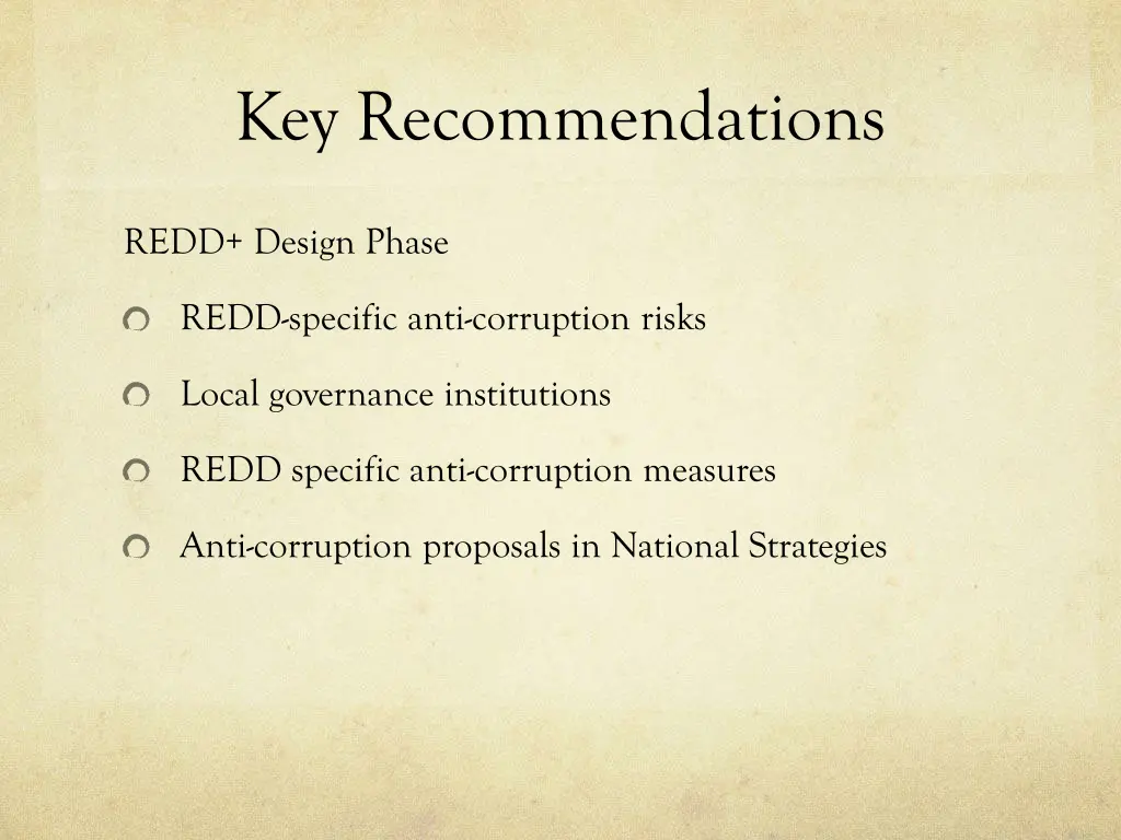 key recommendations 1