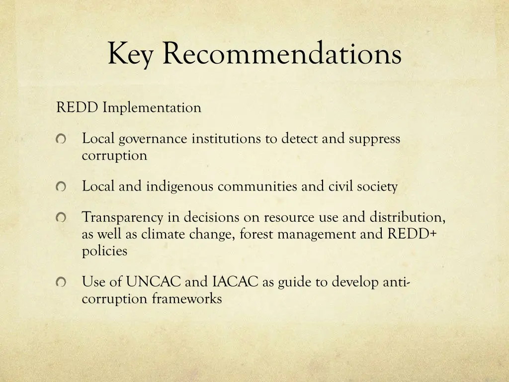 key recommendations 2