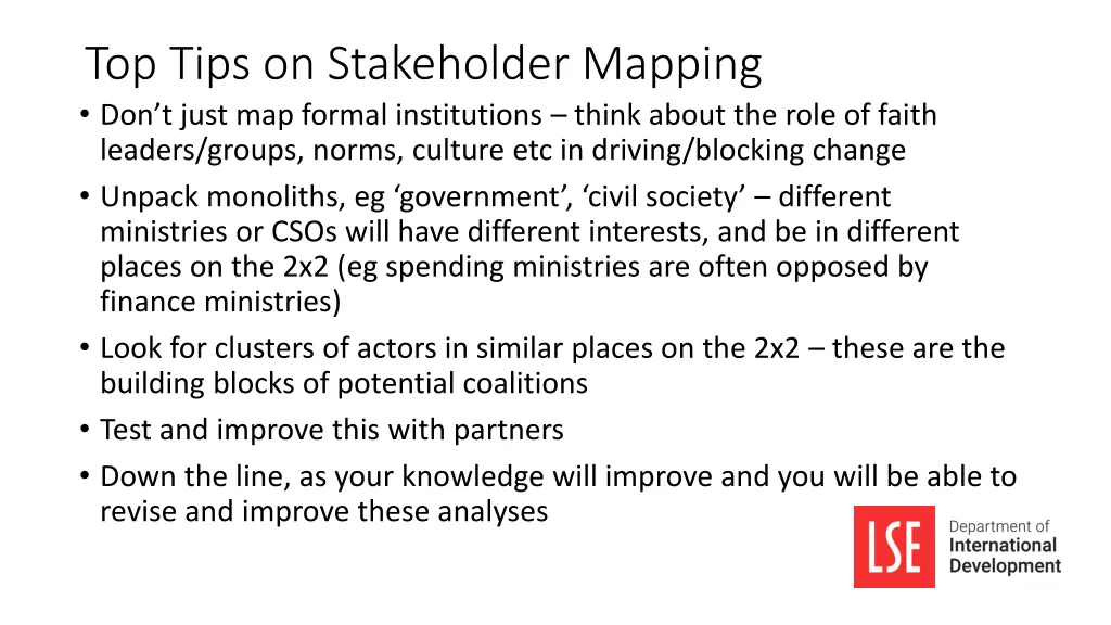 top tips on stakeholder mapping don t just