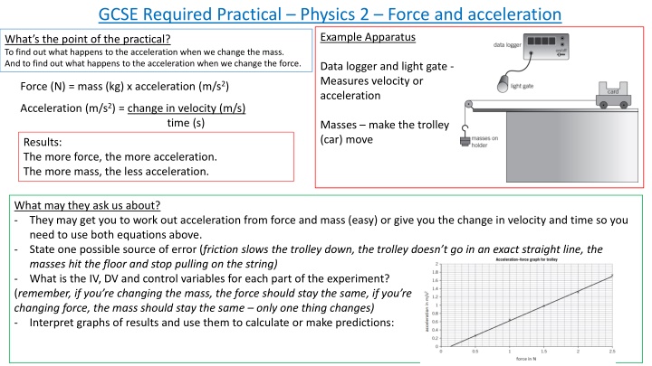 gcse required practical physics 2 force