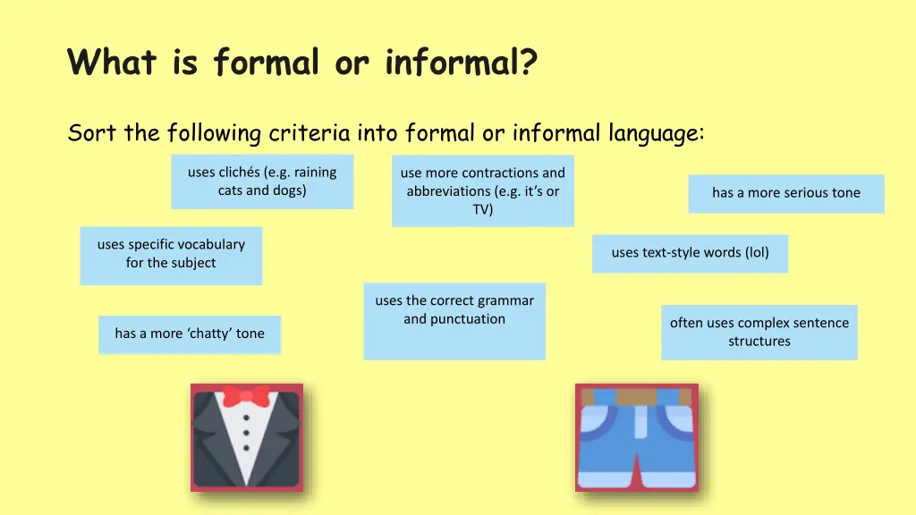 what is formal or informal