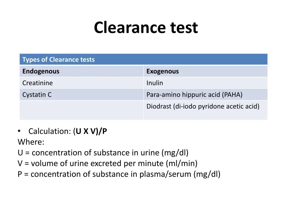 clearance test 1