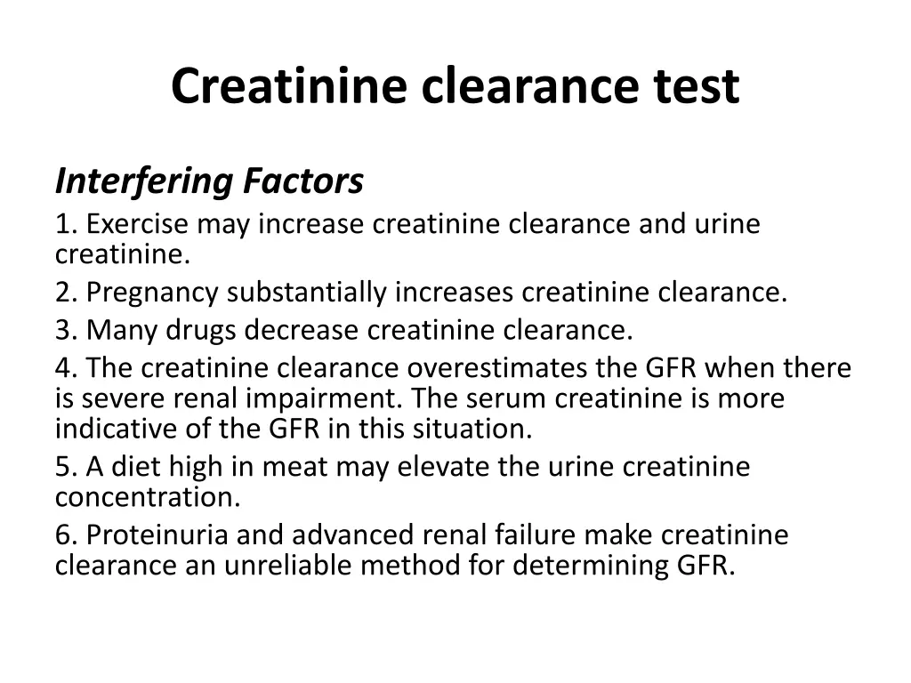 creatinine clearance test 6