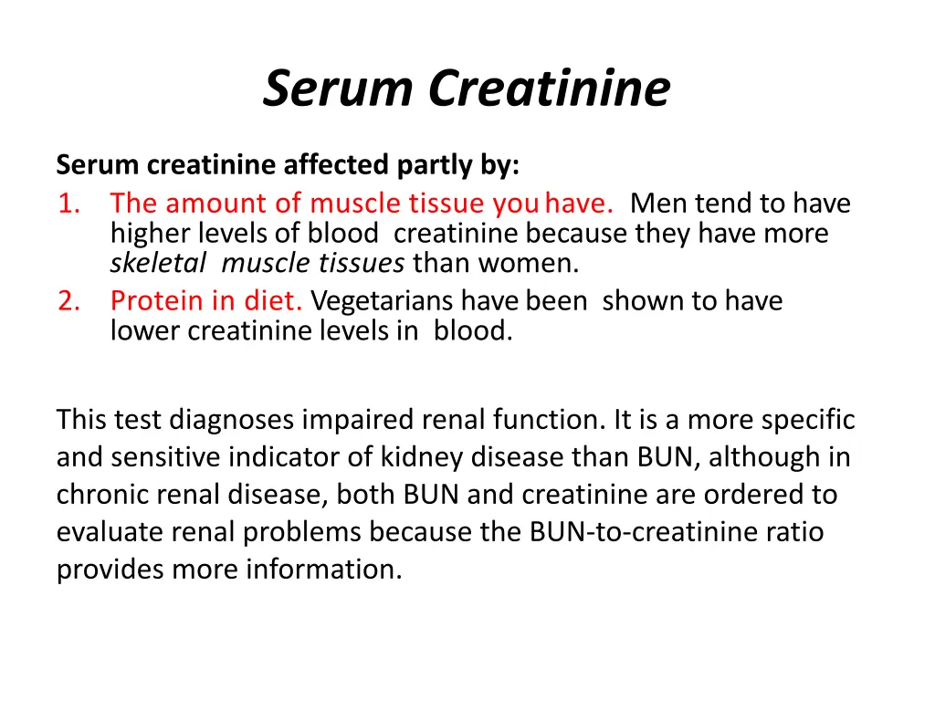 serum creatinine