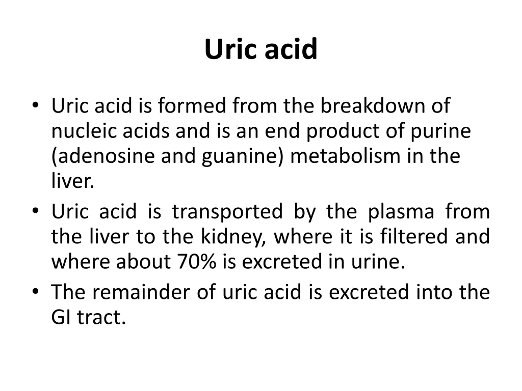 uric acid