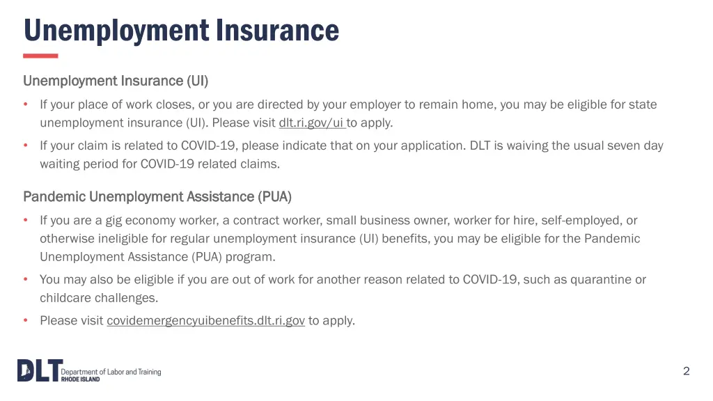 unemployment insurance