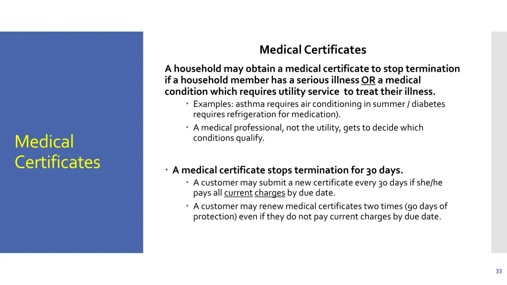 medical certificates