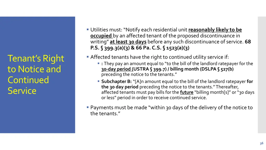 utilities must notify each residential unit