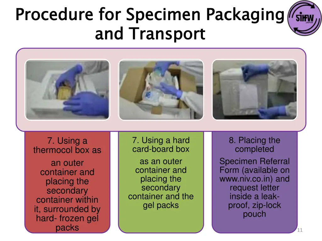 procedure for specimen packaging and transport 2