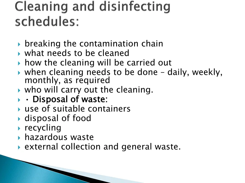 breaking the contamination chain what needs