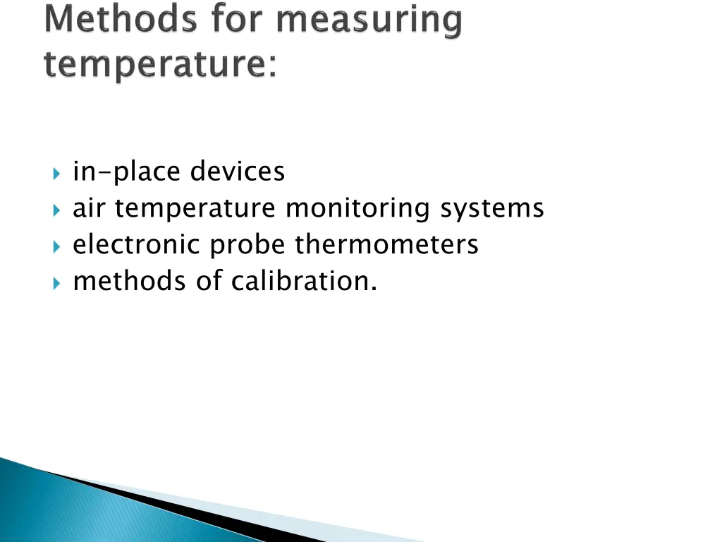 in place devices air temperature monitoring