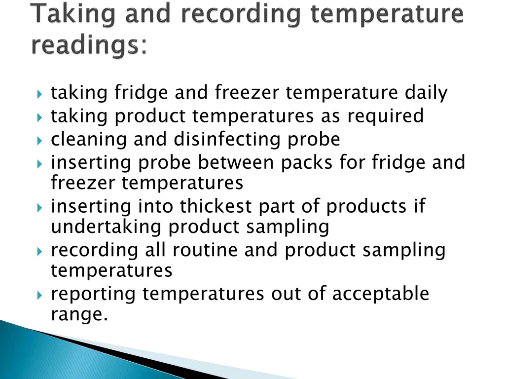 taking fridge and freezer temperature daily