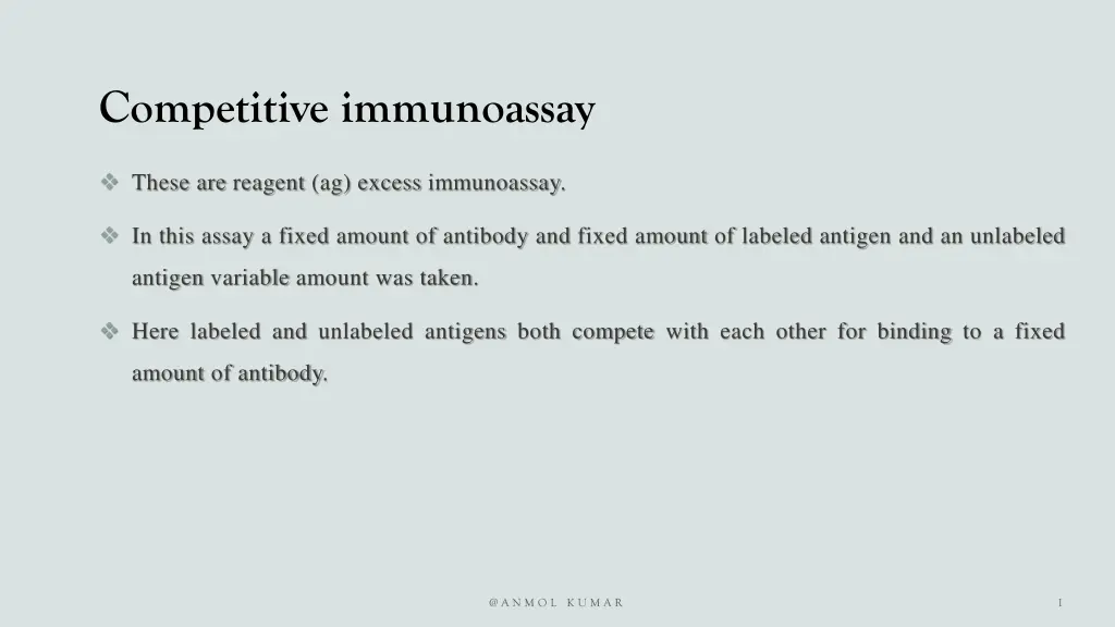 competitive immunoassay