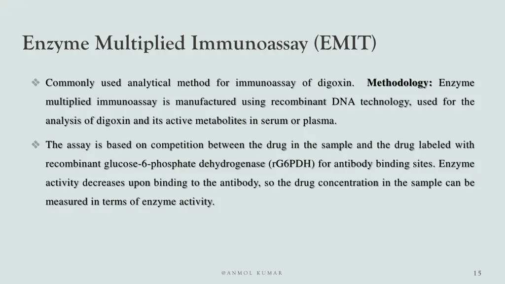 enzyme multiplied immunoassay emit