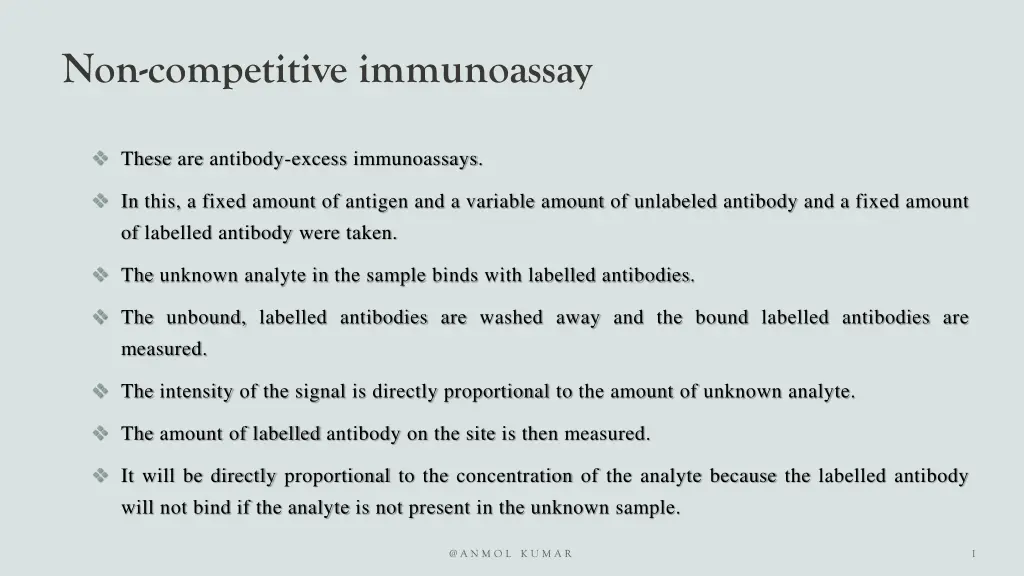 non competitive immunoassay