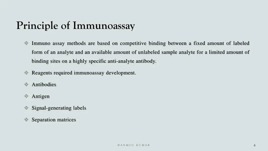 principle of immunoassay